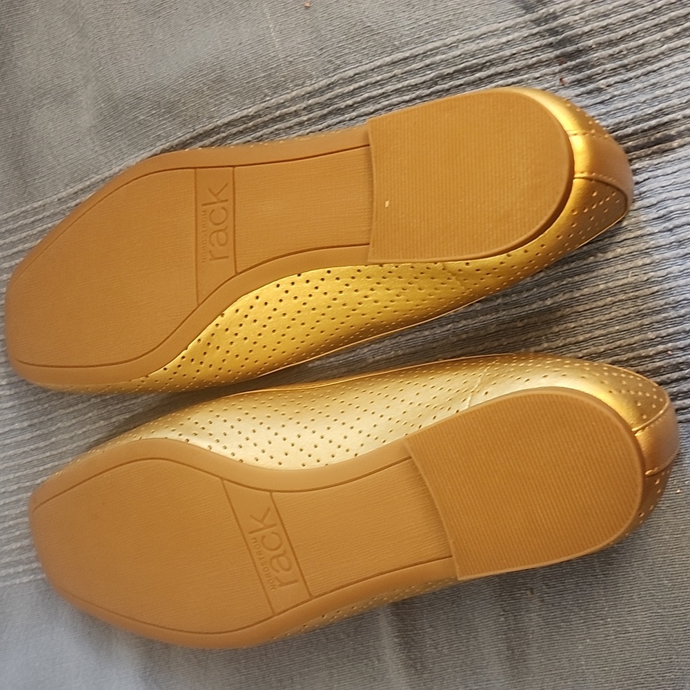 Nordstrom's Women's Gold Flats - Picture 2 of 2